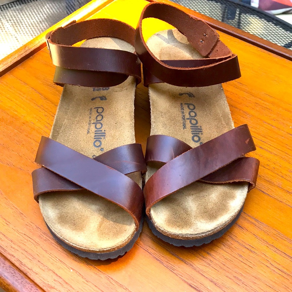 Papillio Leather Ankle Strap Sandals